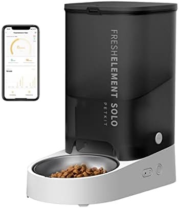 PETKIT Automatic Cat Feeder, Wi-Fi Enabled Smart Pet Feeder for Cats and Dogs, Auto Food Dispenser with Portion Control, Compatible for Freeze-Dried Pet Food, Stainless Steel Bowl…