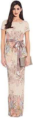 Adrianna Papell Women's Matelasse Column Gown